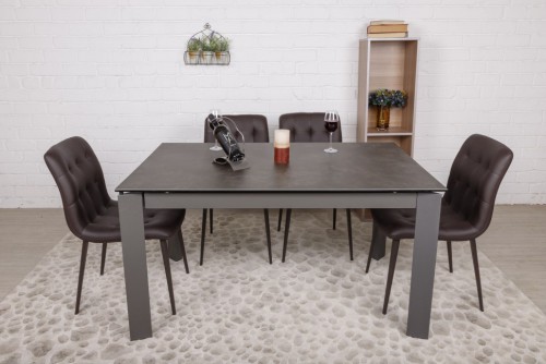 ​Стол обеденный OSLO 140 (60) Nicolas Керамика Коричневый темный